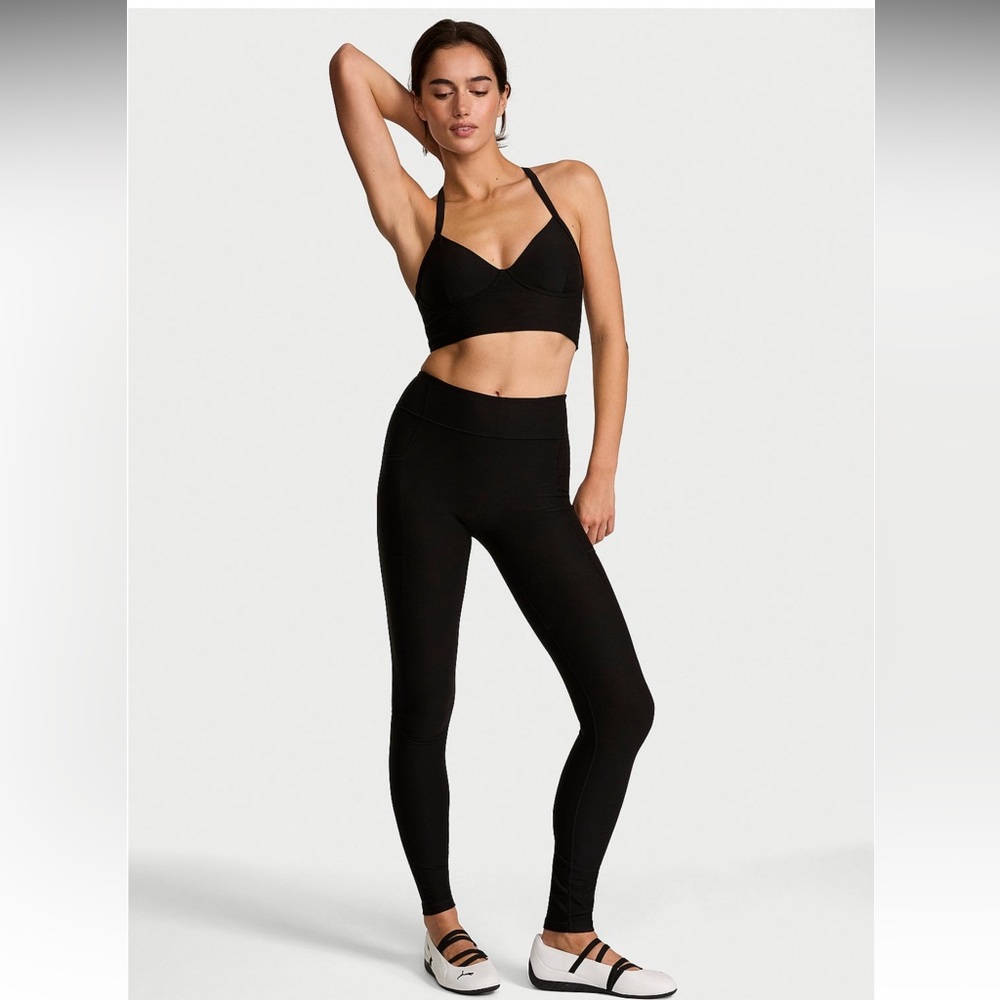 NWT Victorias Secret Heather Black Women's High-Rise Leggings Size S